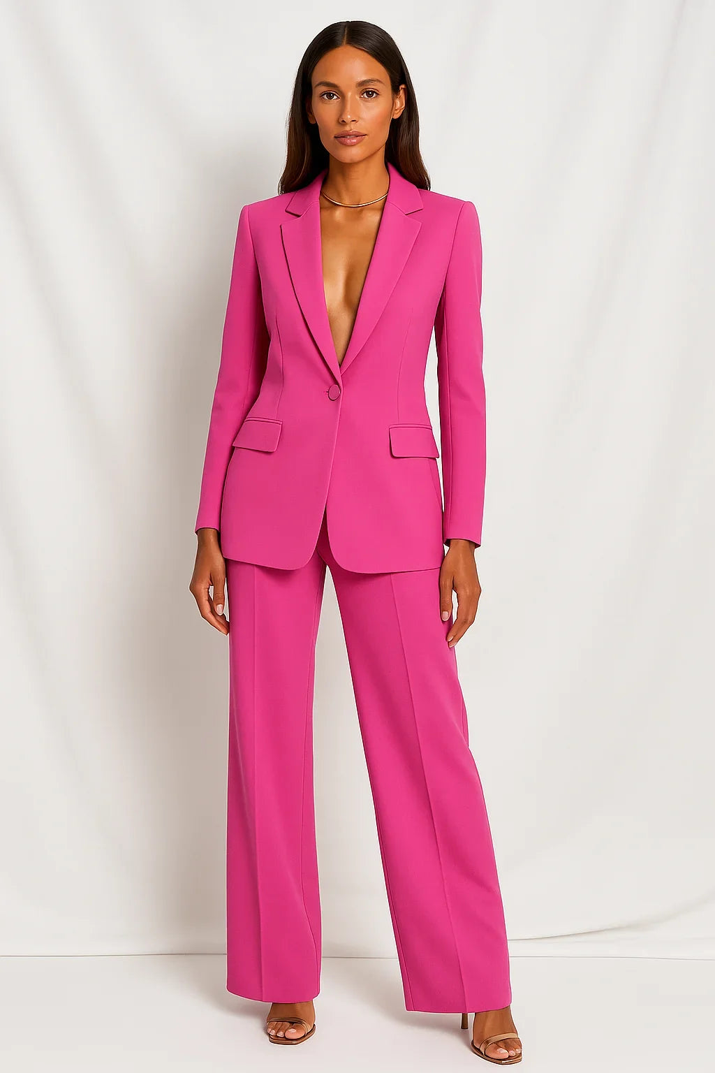 Trendy women's blazer and trousers set