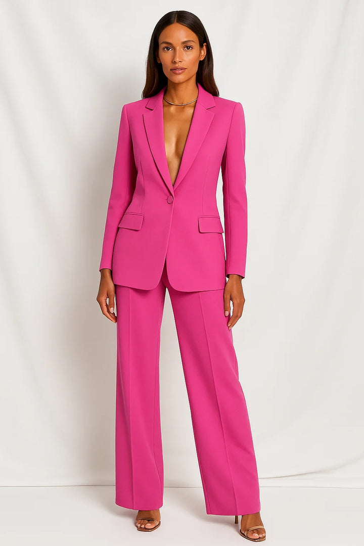Trendy women's blazer and trousers set