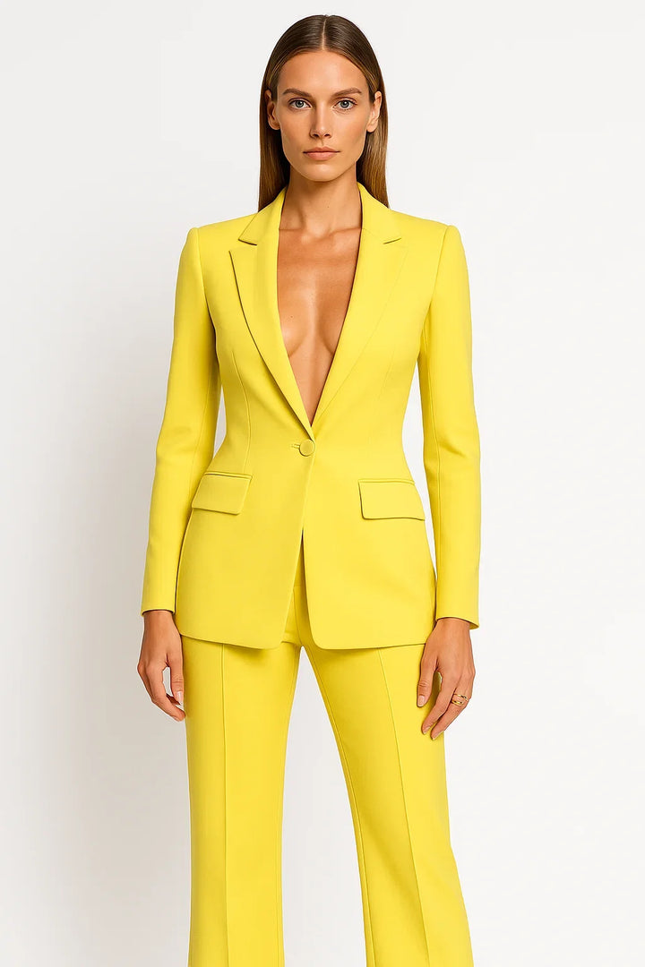 Trendy women's blazer and trousers set