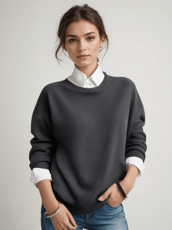 Jade | Women's Soft Knit Jumper Draped Classic Fit Layering