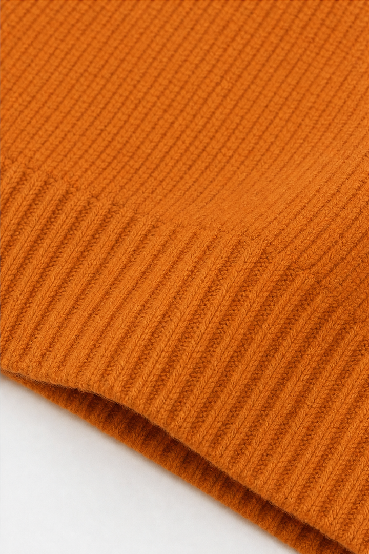 Elisa | Women's V-Neck Ribbed Stretch Knit Jumper Relaxed Fit
