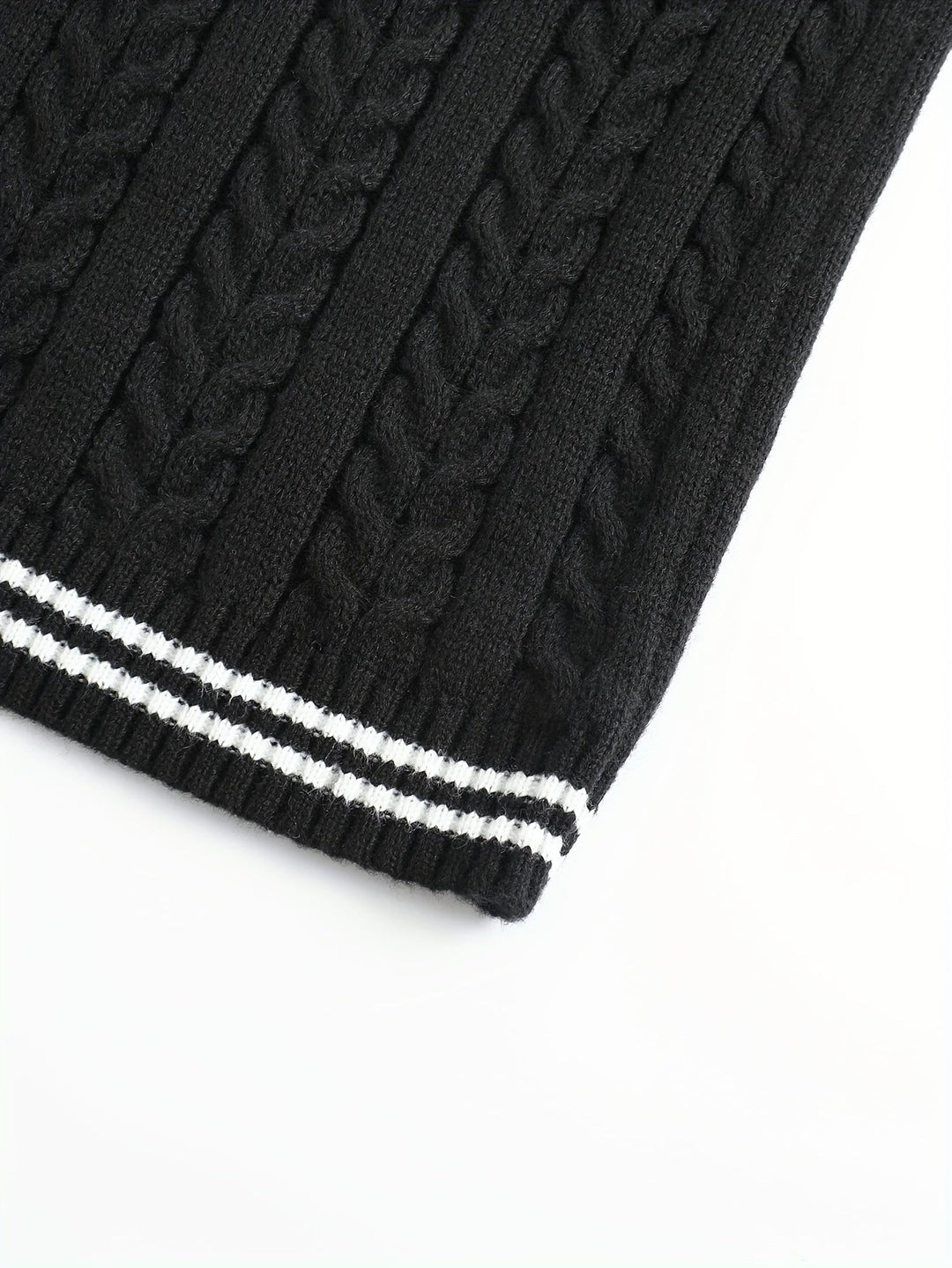 Gideon | Cable-Knit V-Neck Sweater Vest