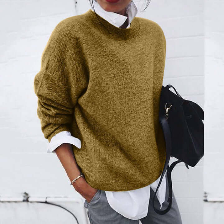 Jade | Women's Soft Knit Jumper Draped Classic Fit Layering