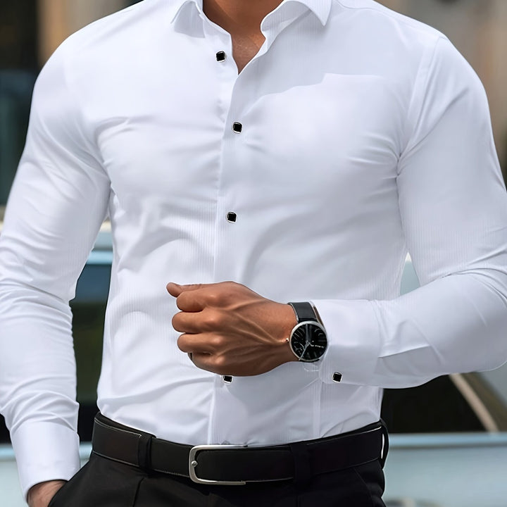 Freya | Women's Slim-Fit Dress Shirt Classic Collar Button Front