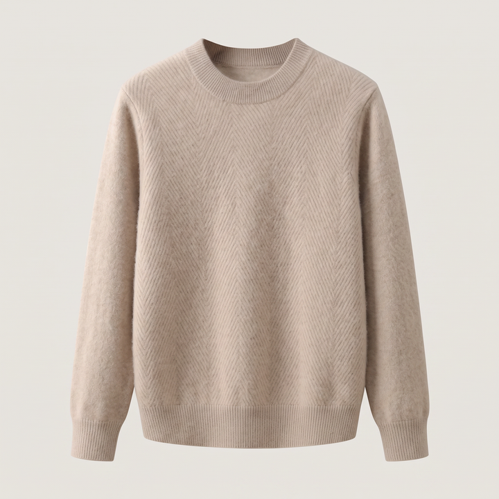 Julian | Men's Cashmere Jumper Chevron Knit Relaxed Fit
