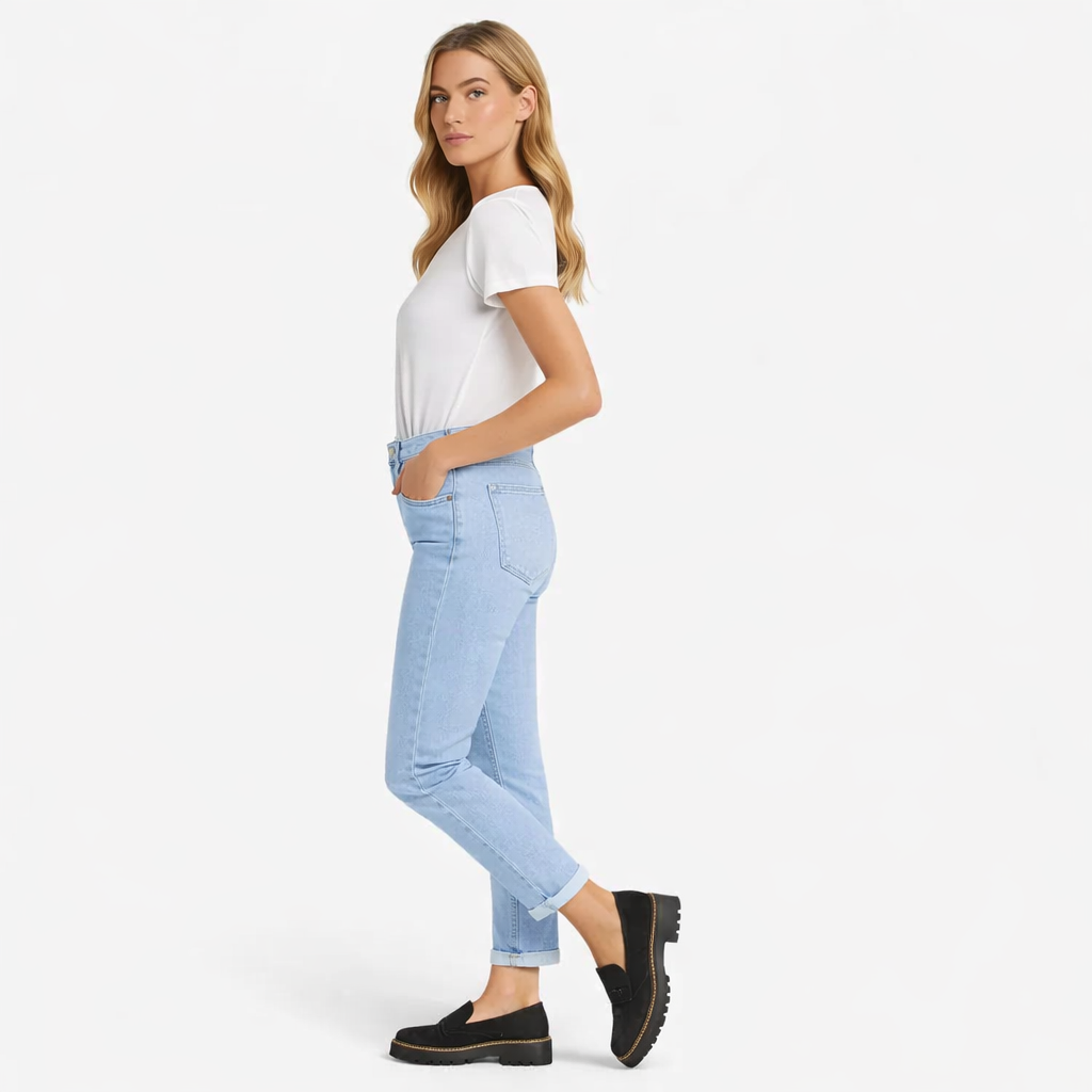 Annabelle | Women's Suede-Look Loafers Low Block Heel Slip-On