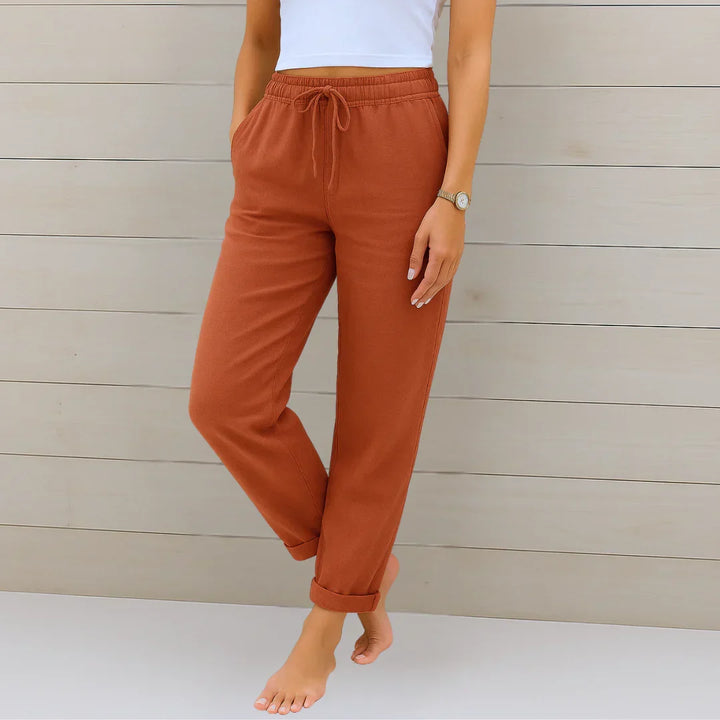 Monica | Women's Stretch Trousers Elasticated Waist Breathable Fabric