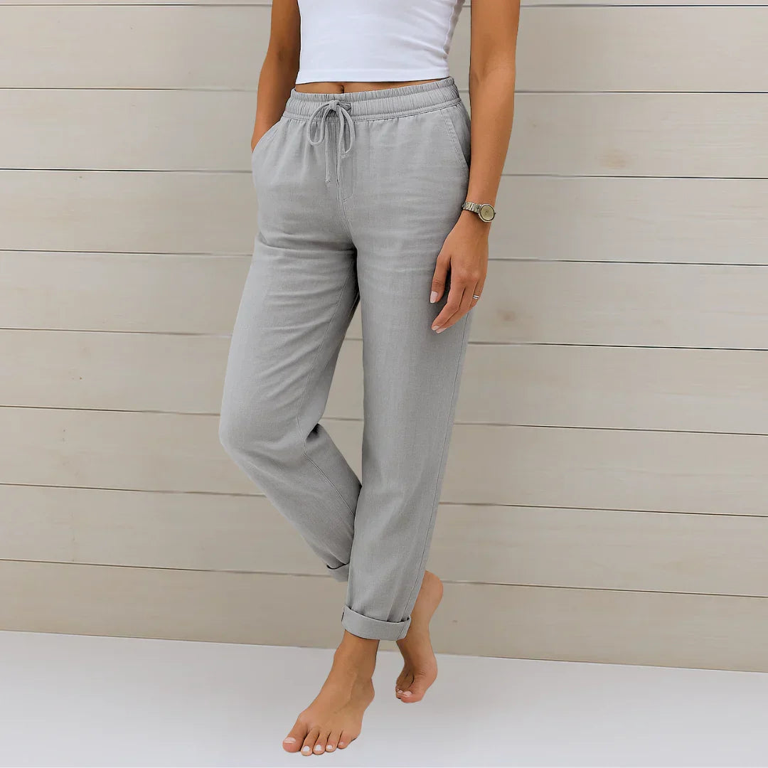 Monica | Women's Stretch Trousers Elasticated Waist Breathable Fabric