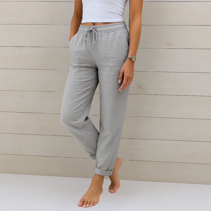 Monica | Women's Stretch Trousers Elasticated Waist Breathable Fabric