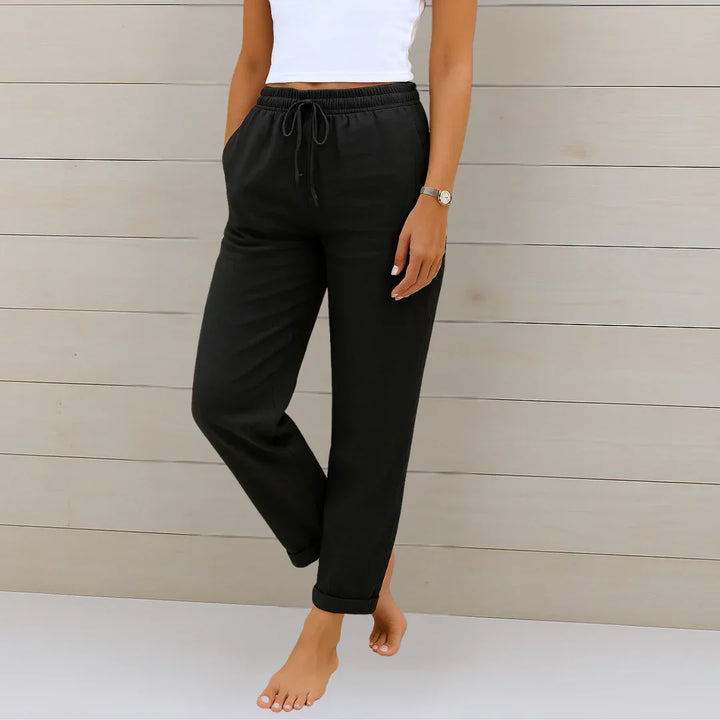 Monica | Women's Stretch Trousers Elasticated Waist Breathable Fabric