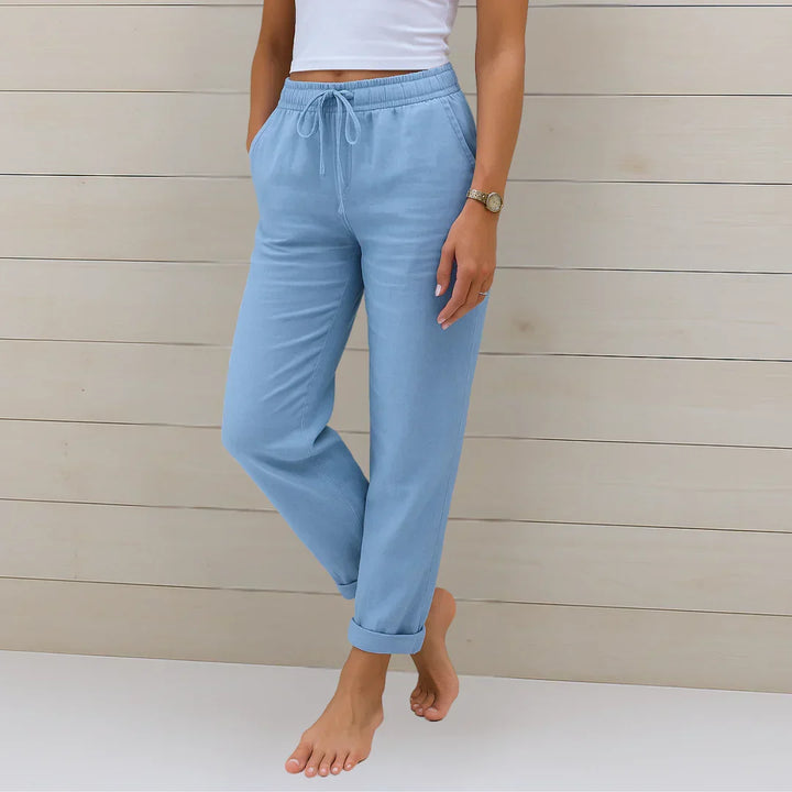 Monica | Women's Stretch Trousers Elasticated Waist Breathable Fabric