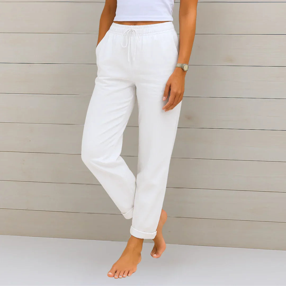 Monica | Women's Stretch Trousers Elasticated Waist Breathable Fabric