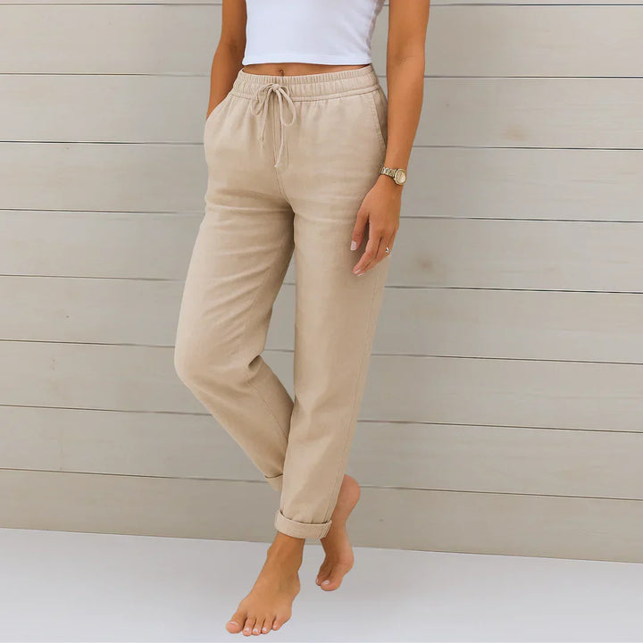 Monica | Women's Stretch Trousers Elasticated Waist Breathable Fabric
