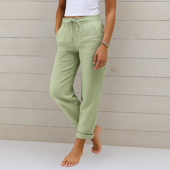 Monica | Women's Stretch Trousers Elasticated Waist Breathable Fabric