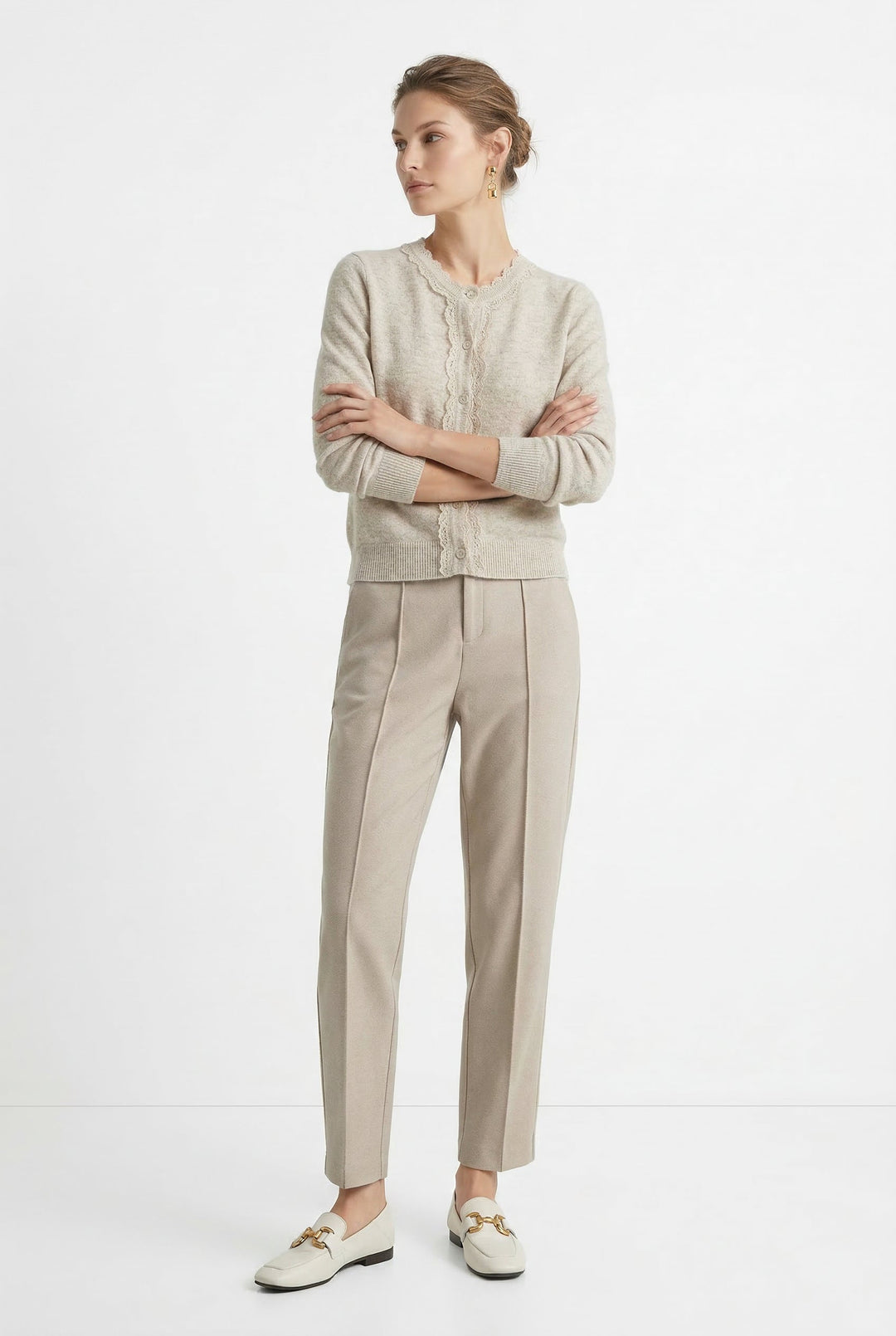 Linnea Wool Touch Tapered Trousers