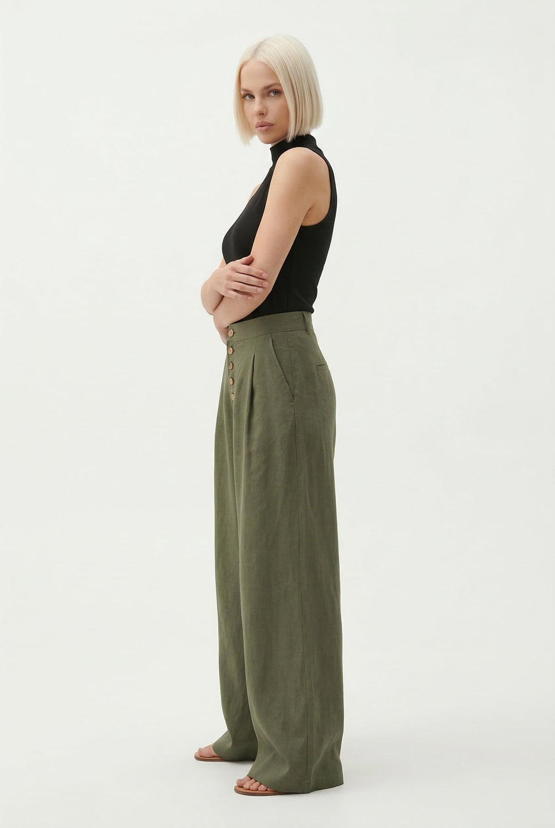 Lucienne Cotton Wide Leg Pants