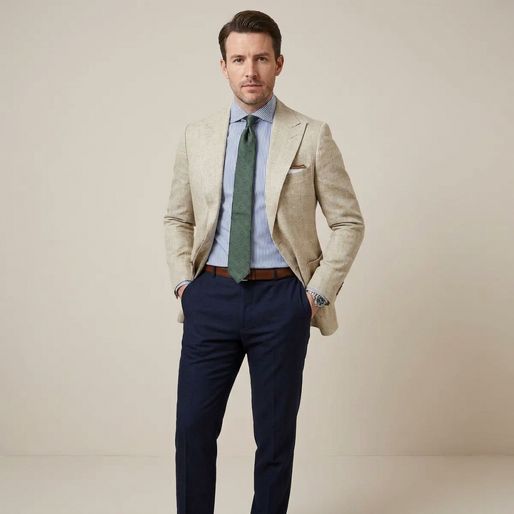 Men's Blazer Light-Coloured Tailored
