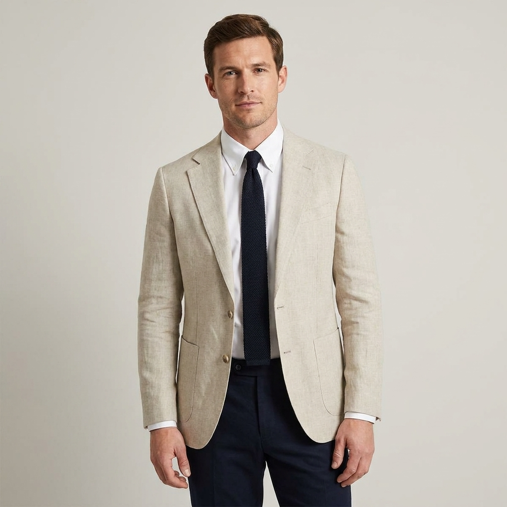 Men's Blazer Light-Coloured Tailored