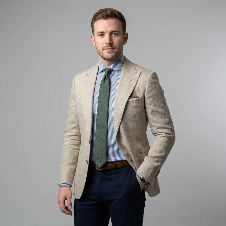 Men's Blazer Light-Coloured Tailored