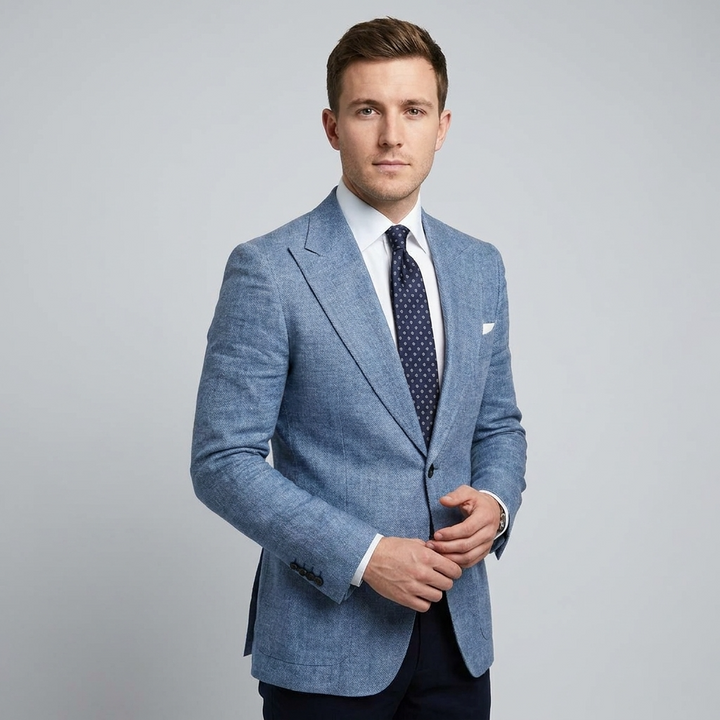 Men's Blazer Light-Coloured Tailored