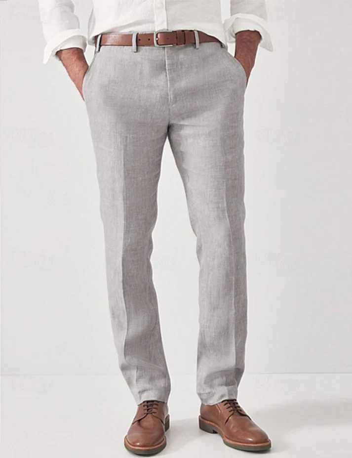 Edmund | Men's Breathable Regular-Fit Trousers Zip & Button Fly