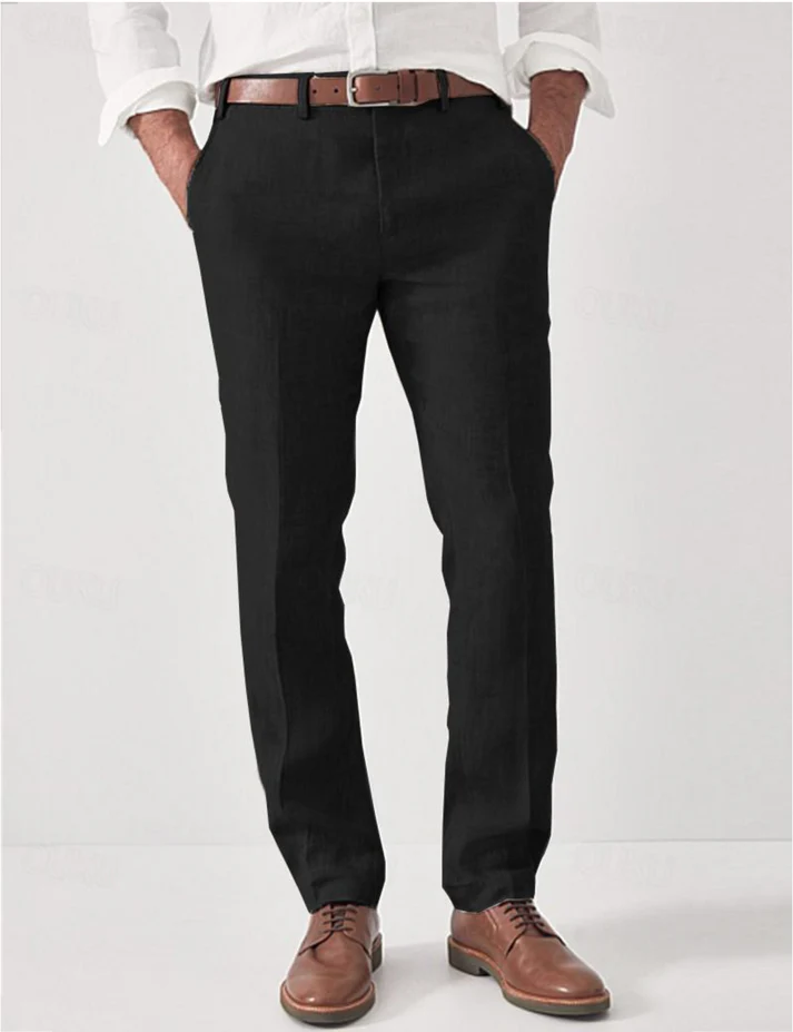 Edmund | Men's Breathable Regular-Fit Trousers Zip & Button Fly