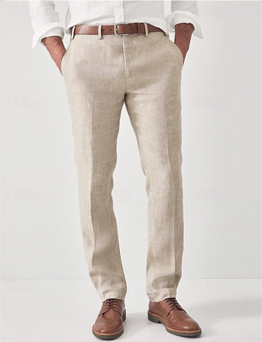 Edmund | Men's Breathable Regular-Fit Trousers Zip & Button Fly