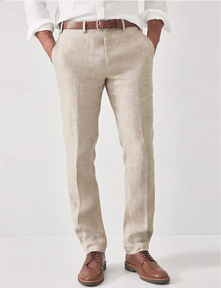 Edmund | Men's Breathable Regular-Fit Trousers Zip & Button Fly