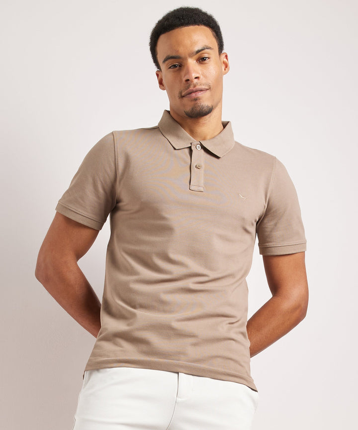 Julian | Men's Stretch Polo Shirt Slim Fit Button Placket