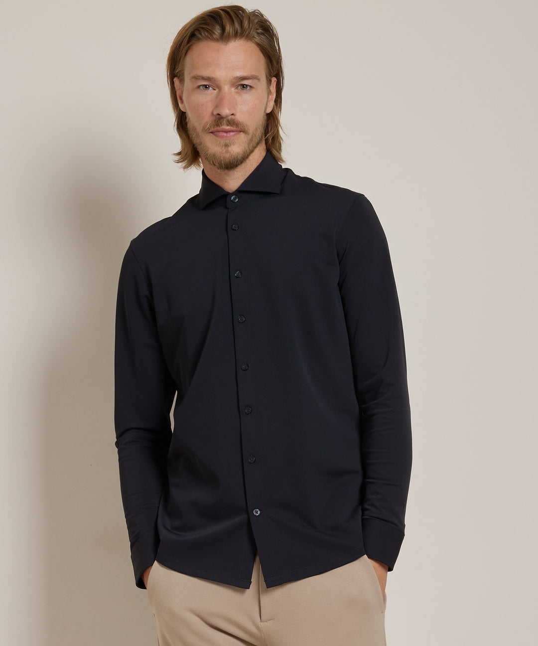 Gilbert | Men's Smart Casual Stretch Shirt Long Sleeve Button-Up
