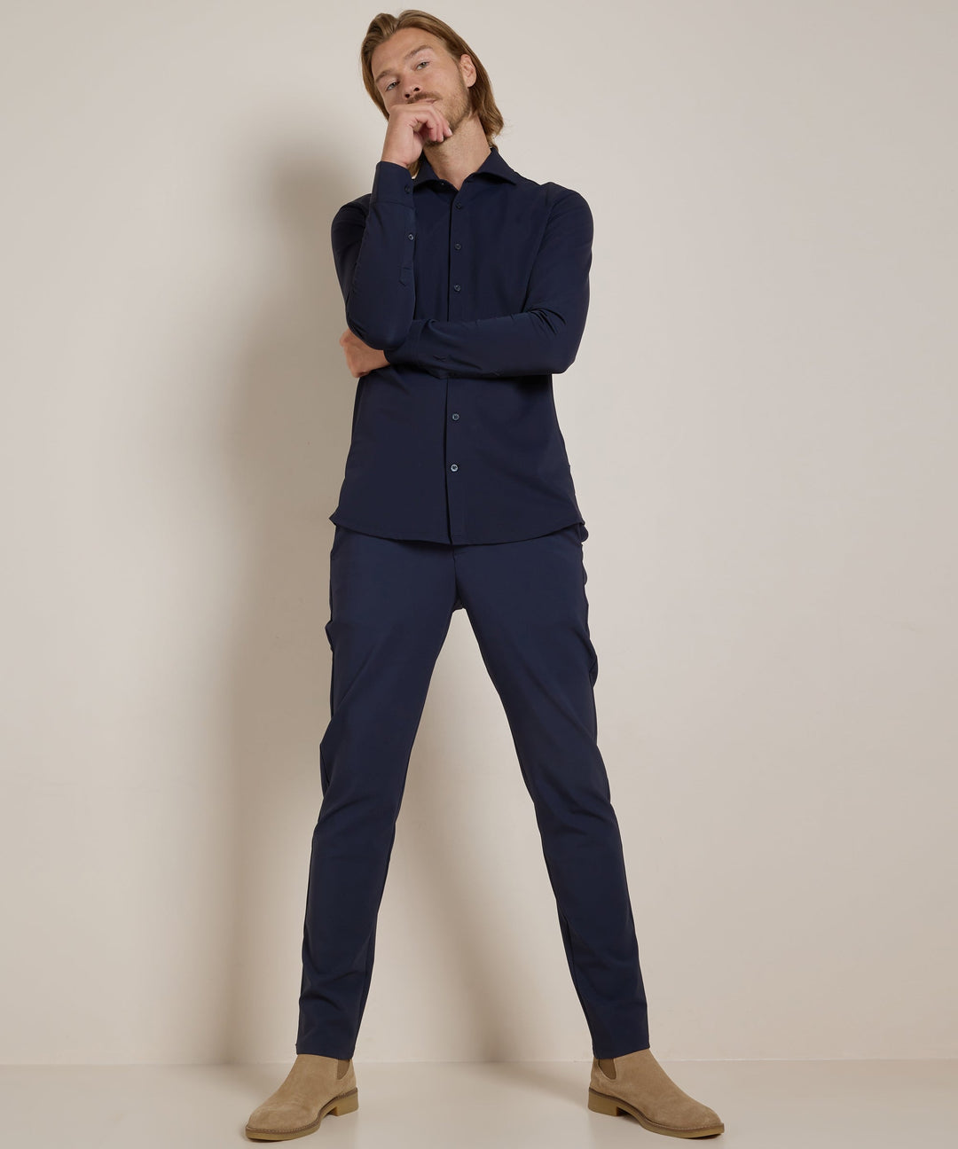 Gilbert | Men's Smart Casual Stretch Shirt Long Sleeve Button-Up