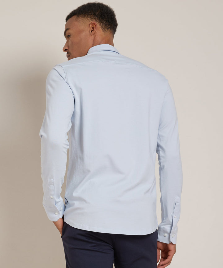 Adrian | Men's Slim Fit Stretch Shirt Long Sleeve Full Button Front