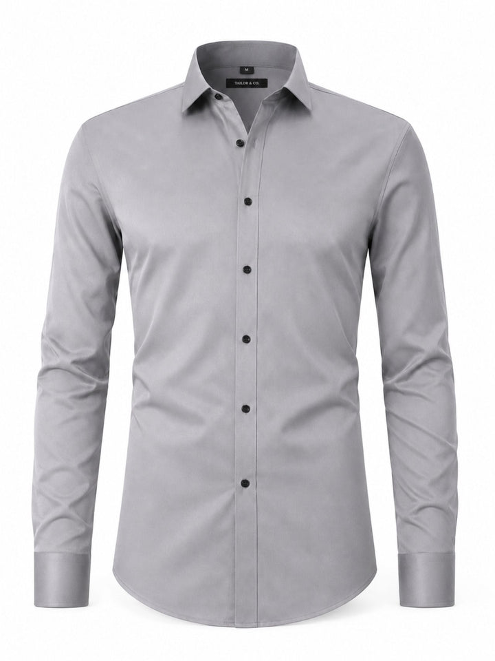 Cecil | Men's Stretch Shirt Pleated Front Contrast Buttons Long Sleeve