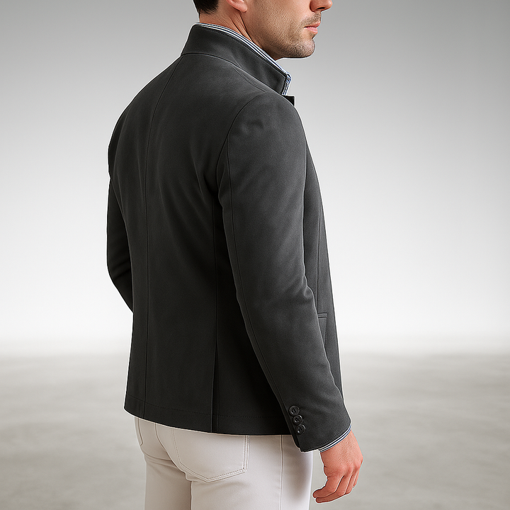 Duncan | Men's Stand-Collar Button-Front Jacket Tailored Short Fit