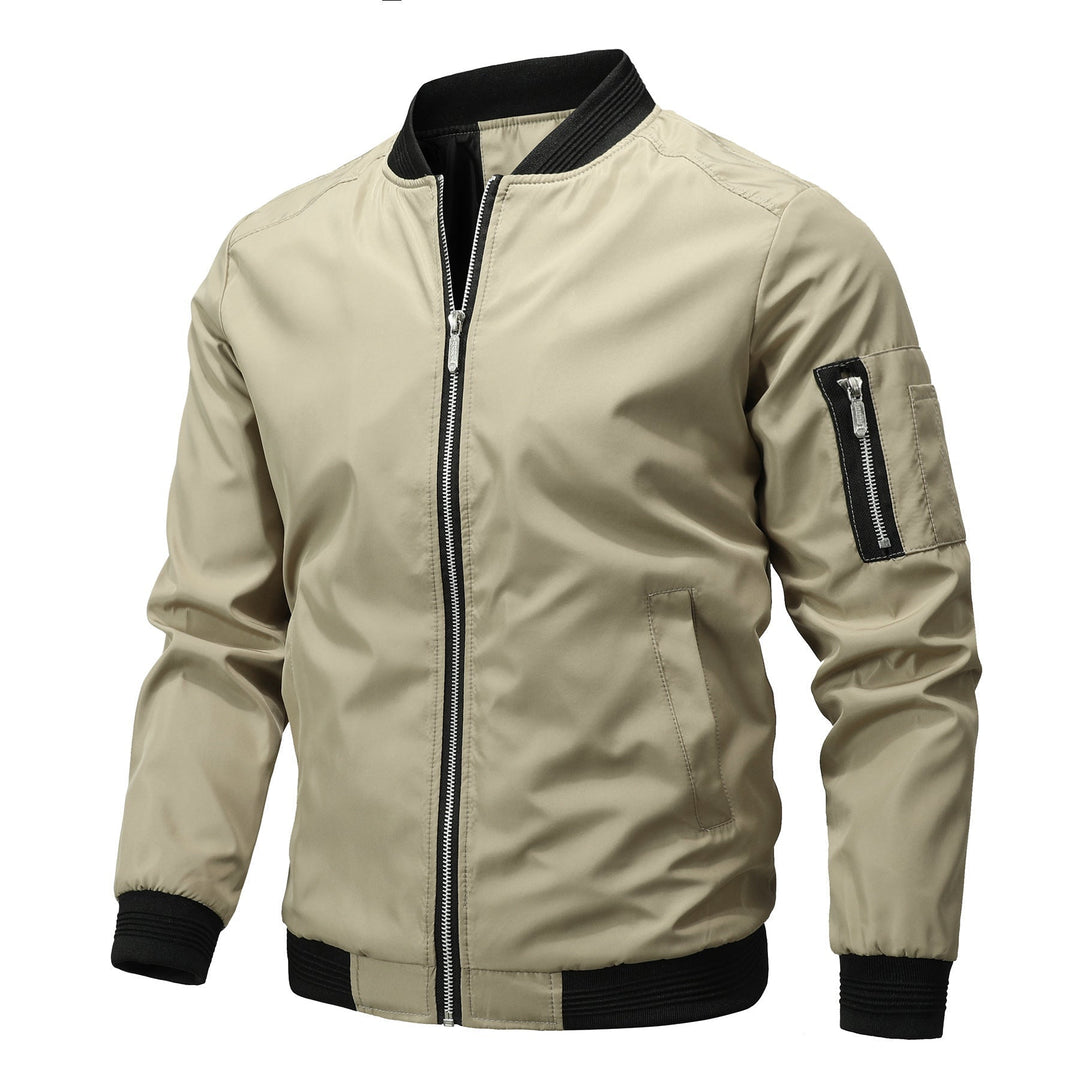 Angus | Men's Lightweight Bomber Jacket Ribbed Trim Sleeve Pocket