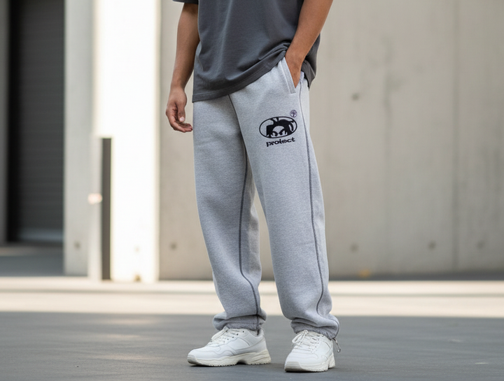 Murray | Men's Oversized Y2K Joggers Drawstring Waist Graphic Detail