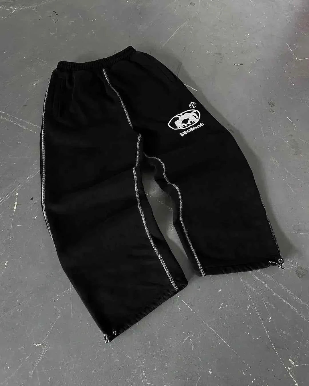 Murray | Men's Oversized Y2K Joggers Drawstring Waist Graphic Detail