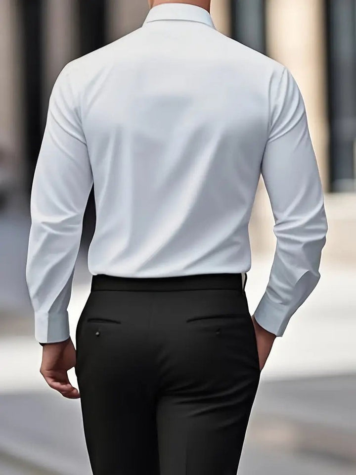 Stefan | Men's Slim Fit Non-Iron Business Shirt Long Sleeve