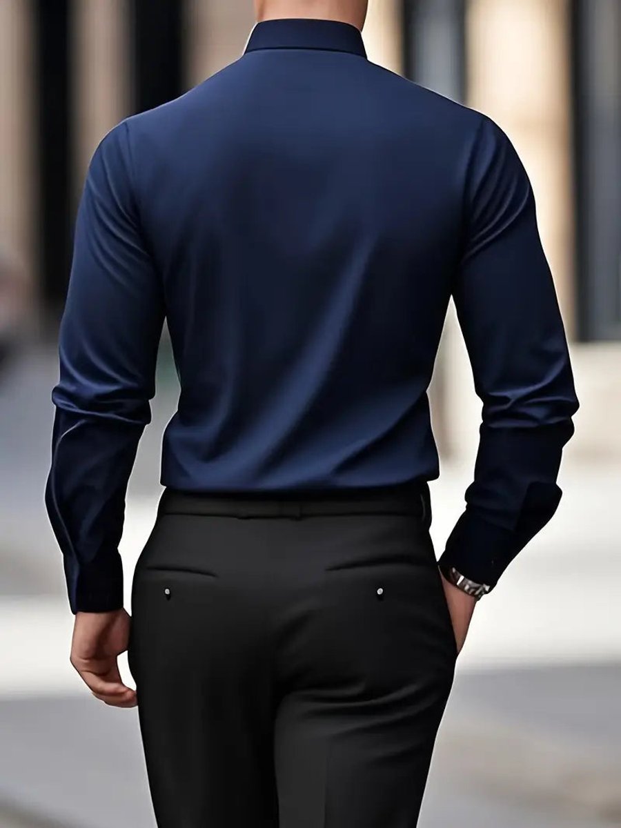 Stefan | Men's Slim Fit Non-Iron Business Shirt Long Sleeve