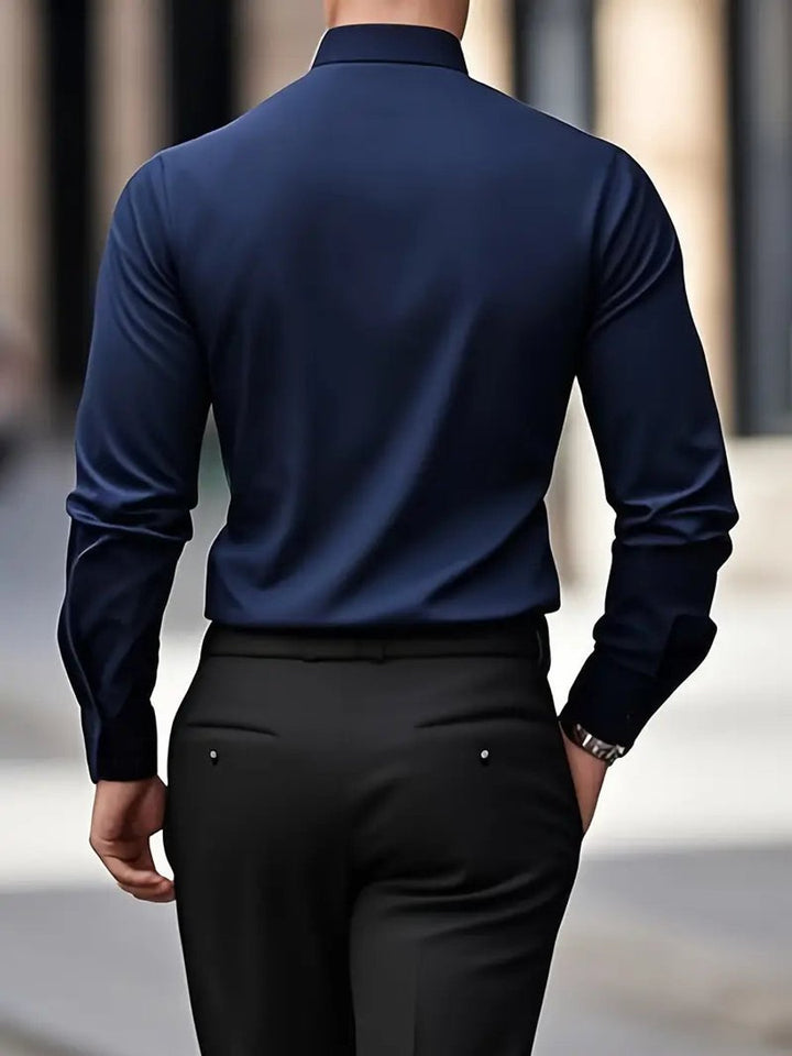 Stefan | Men's Slim Fit Non-Iron Business Shirt Long Sleeve