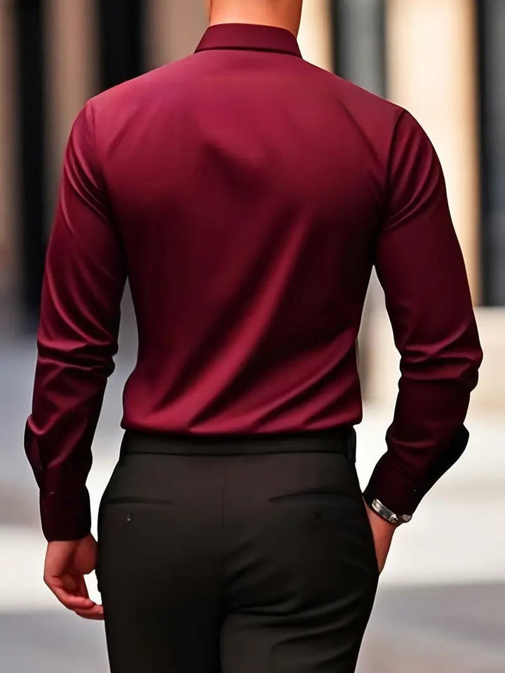 Stefan | Men's Slim Fit Non-Iron Business Shirt Long Sleeve