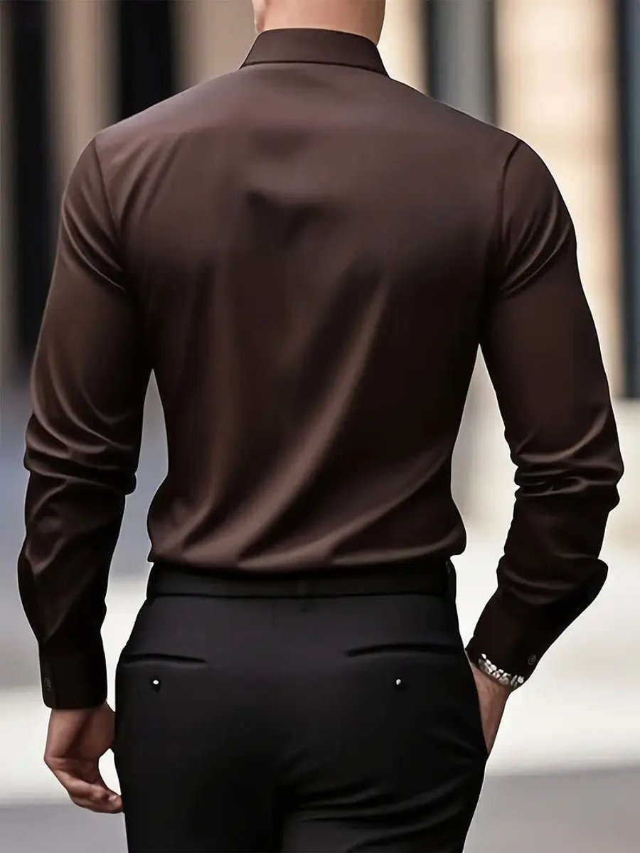 Stefan | Men's Slim Fit Non-Iron Business Shirt Long Sleeve