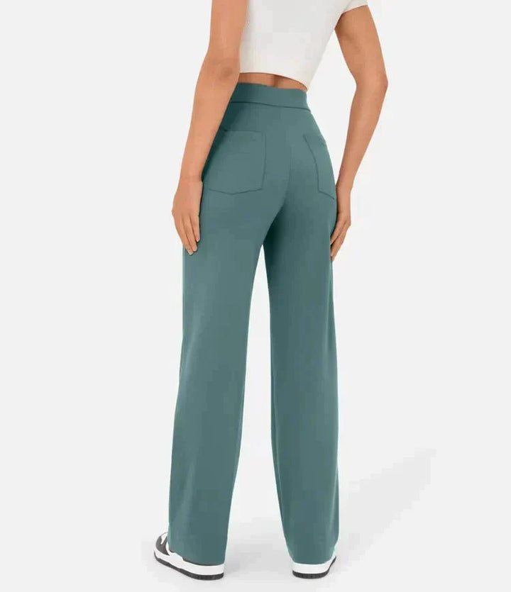 Daisy | Women's High Waisted Stretch Trousers Straight Leg Pockets