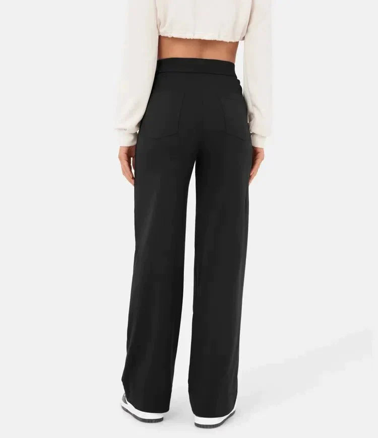 Daisy | Women's High Waisted Stretch Trousers Straight Leg Pockets