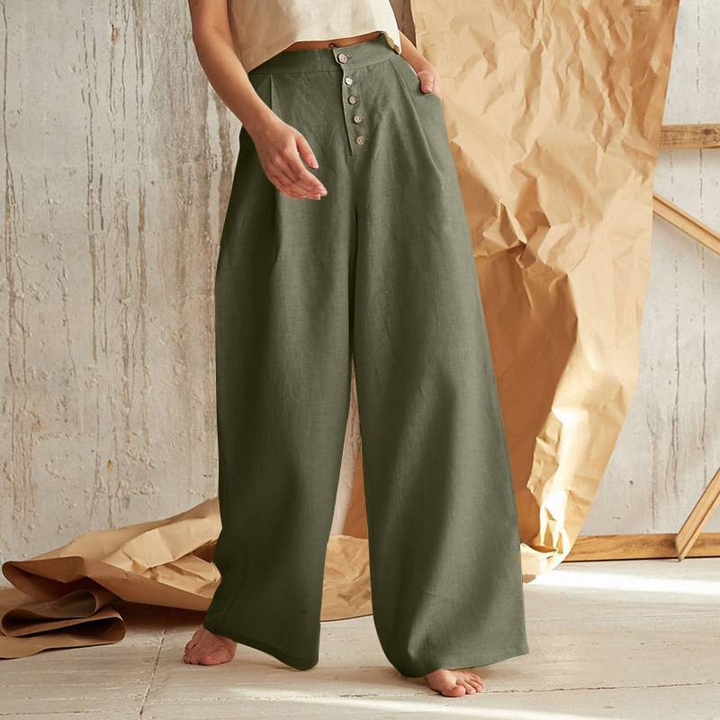 Lucienne Cotton Wide Leg Pants