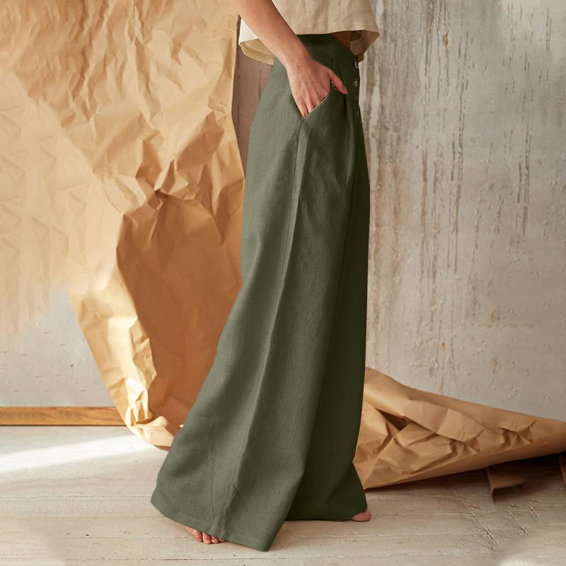 Lucienne Cotton Wide Leg Pants