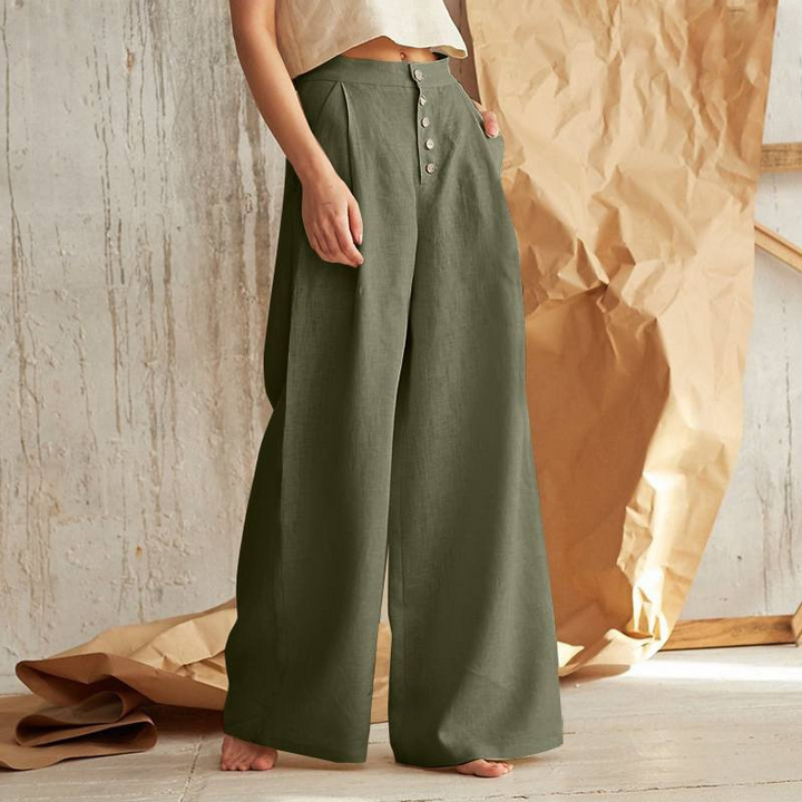 Lucienne Cotton Wide Leg Pants
