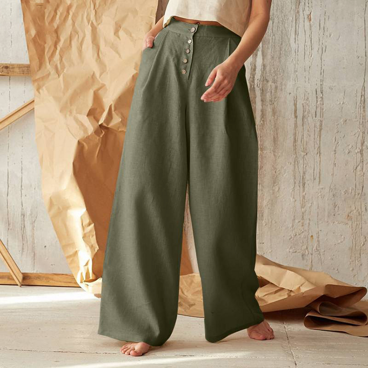 Lucienne Cotton Wide Leg Pants