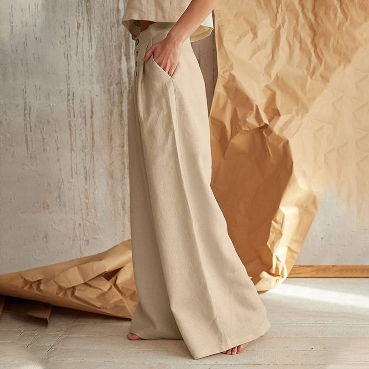 Lucienne Cotton Wide Leg Pants
