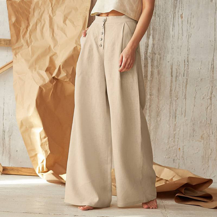 Lucienne Cotton Wide Leg Pants